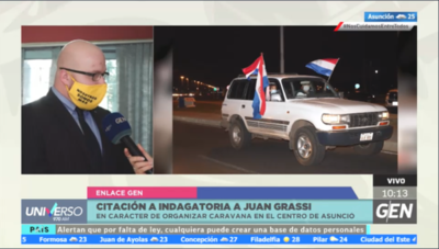 HOY / Juan Grassi fue citado a una indagatoria, en torno a la investigación por supuesta violación de la cuarentena