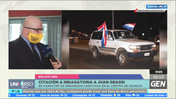 HOY / Juan Grassi fue citado a una indagatoria, en torno a la investigación por supuesta violación de la cuarentena