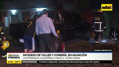 Incendio de taller y gomería en el barrio Mburicaó - ABC Noticias - ABC Color