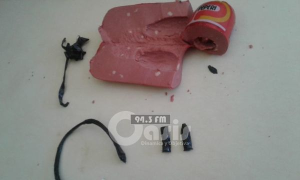 Intentan ingresar detonador de bombas dentro de salame en la cárcel de Pedro Juan