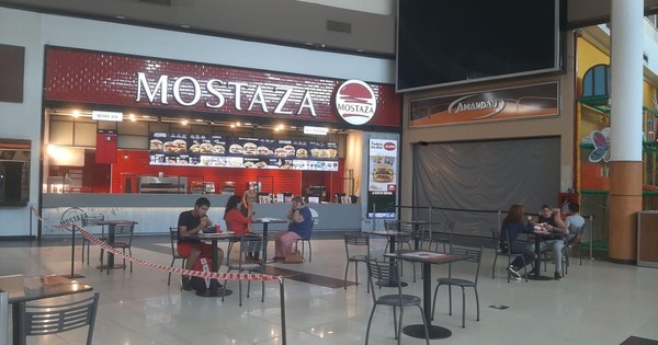 Patios de comida y centros comerciales en general, todavía registran poco movimiento