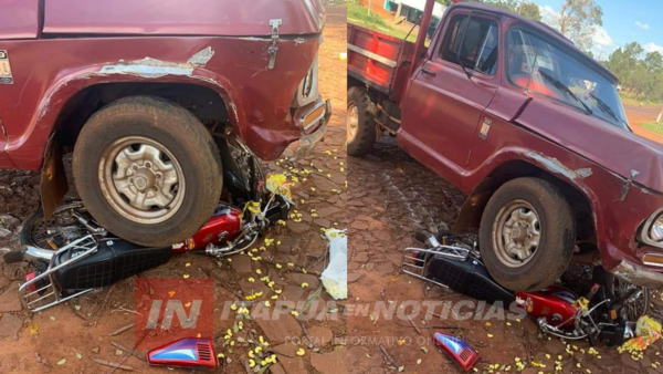 HOHENAU: ACCIDENTE DE TRÁNSITO DEJA DAÑOS MATERIALES.