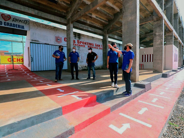 APF inspecciona los estadios Gunther Vogel y Luis Salinas