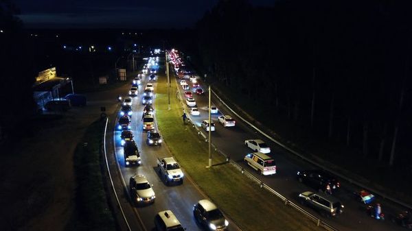 Masiva caravana exige ayuda económica en Salto del Guairá - Nacionales - ABC Color