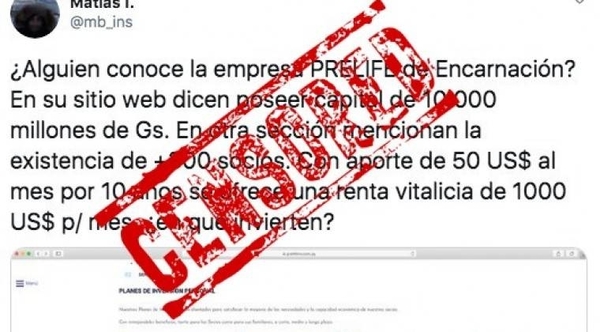 HOY / Caso Prelife: firma apela decisión del juzgado y vuelve a exigir censura de tweets