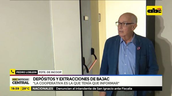 Cooperativa debía informar sobre depósitos y extracciones de Bajac - ABC Noticias - ABC Color