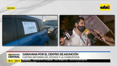 Caravana contra reforma de Estado y corrupción en el microcentro - ABC Noticias - ABC Color
