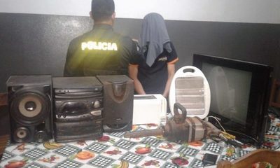 Detienen a hombre y recuperan objetos robado