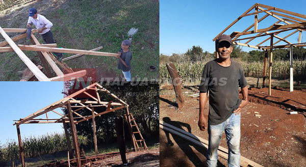 ITAPÚA POTY: VECINOS CONSTRUYEN CASA NUEVA A HOMBRE QUE RECUPERÓ SU LIBERTAD.