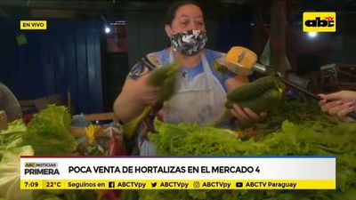 Poca venta de hortalizas en el Mercado 4 - ABC Noticias - ABC Color