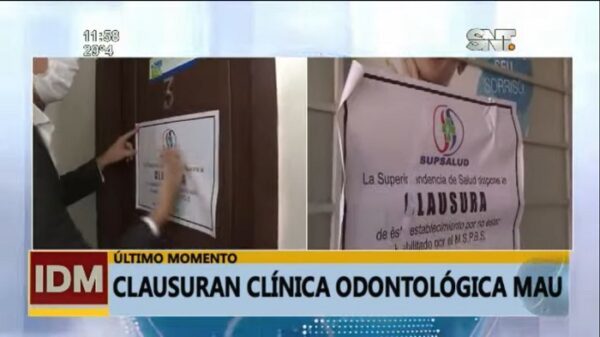 Salud clausura clínica odontológica en San Lorenzo