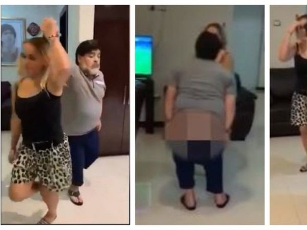 Maradona mostró baile y otra cosa