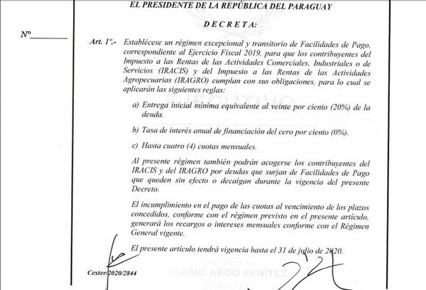Establecen facilidades de pago para contribuyentes de Iracis e Iragro - Nacionales - ABC Color