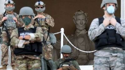 La Guardia Nacional de EEUU está lista para proteger estatuas de Washington