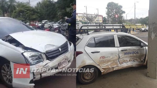 FUERTE COLISIÓN DE VEHÍCULOS EN LA ENTRADA A LA PLACITA DE ENCARNACIÓN