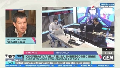 HOY / Pedro Loblein, presidente del Instituto Nacional del Cooperativismo (Incoop), sobre la situación de la Cooperativa Villa Elisa