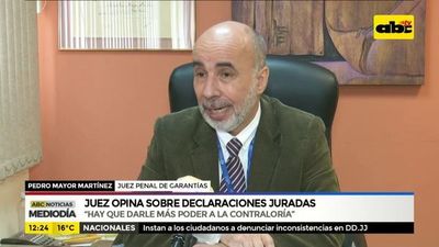 Juez opina sobre declaraciones juradas - ABC Noticias - ABC Color
