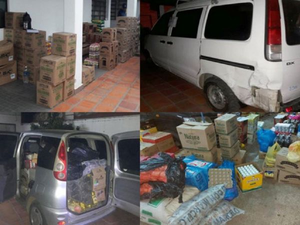 Tras persecución incautan vehículos con presunto contrabando