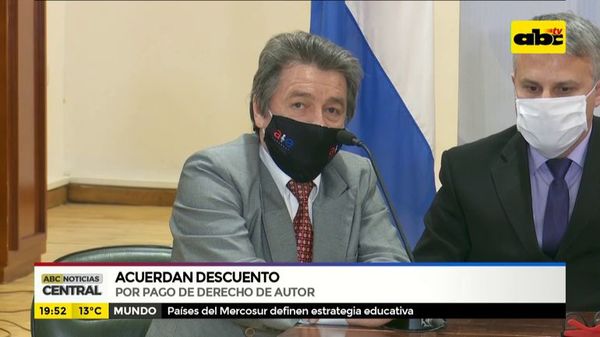Acuerdan descuento por pago de derecho de autor - ABC Noticias - ABC Color