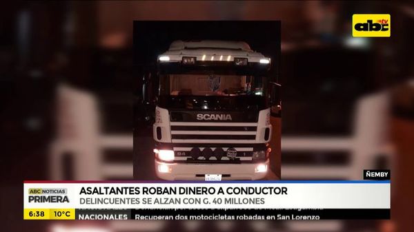 Roban G. 40 millones a conductor de un camión - ABC Noticias - ABC Color