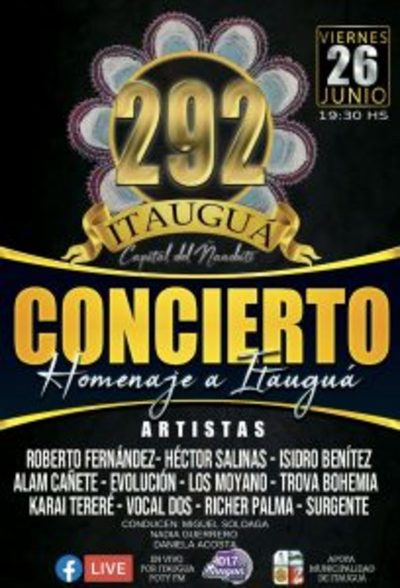 Itauguá celebra 292 años con un concierto de homenaje virtual - ADN Paraguayo