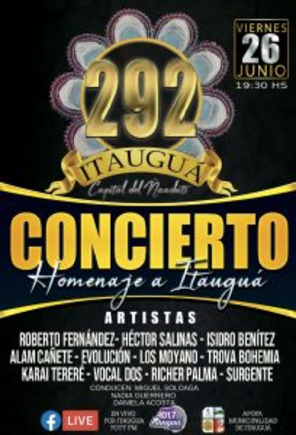 Itauguá celebra 292 años con un concierto de homenaje virtual - ADN Paraguayo