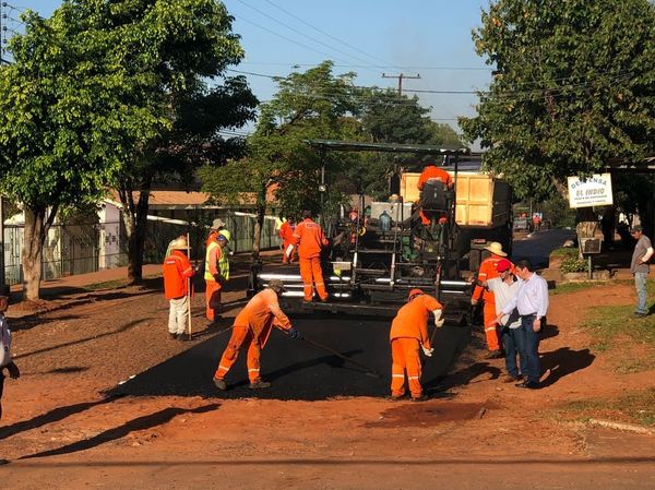 ITAIPU inicia obras de pavimentación asfáltica en J. Eulogio Estigarribia - Campo 9 Noticias