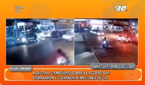 Delincuentes asaltan a camionero y se llevan millonaria suma