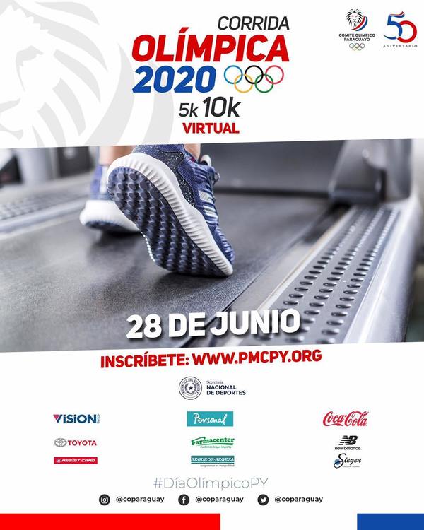 Primera corrida olímpica virtual será este domingo - ADN Paraguayo