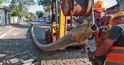 Obras de red de desagüe cloacal en San Lorenzo cerca de finalizarse