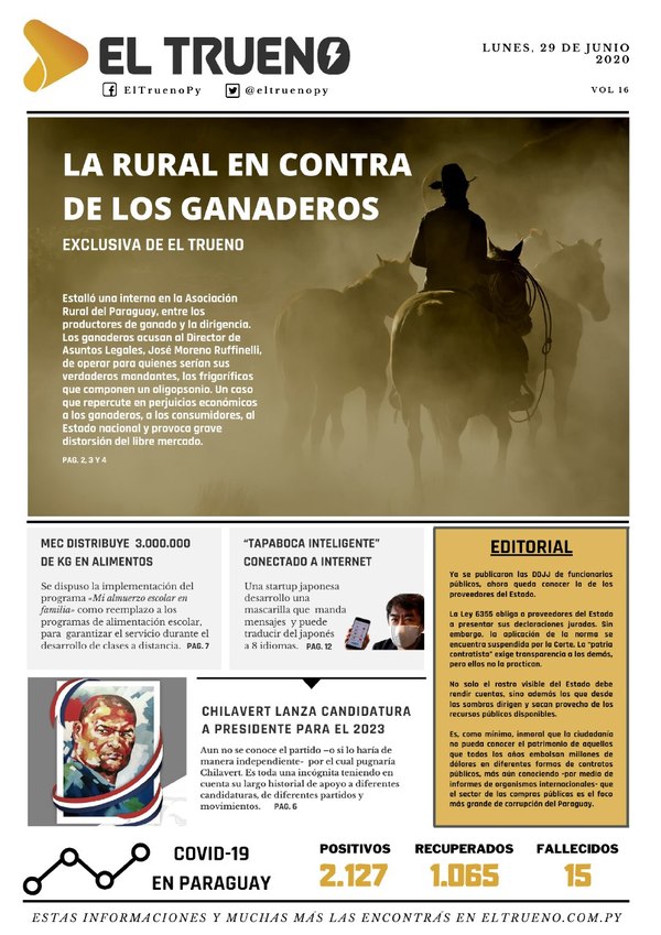 Edición Impresa 29 de Junio de 2020 - El Trueno