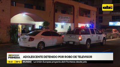 Adolescente detenido por robo de televisor - ABC Noticias - ABC Color
