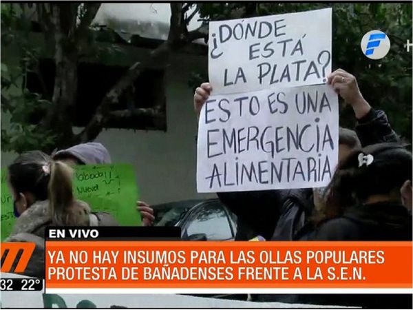 Bañadenses reclaman a la SEN insumos de calidad para ollas populares