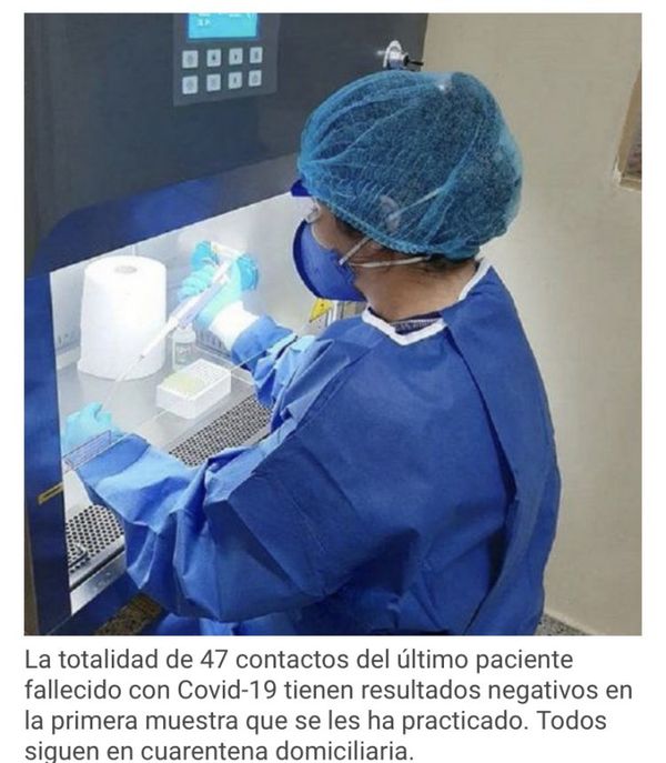 Salud monitorea a 47 contactos del último paciente fallecido con Covid-19