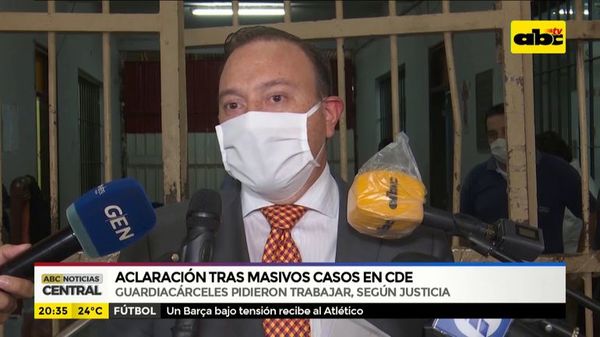 CDE: Guardiacárceles con covid son coaccionados a trabajar, denuncian - ABC Noticias - ABC Color