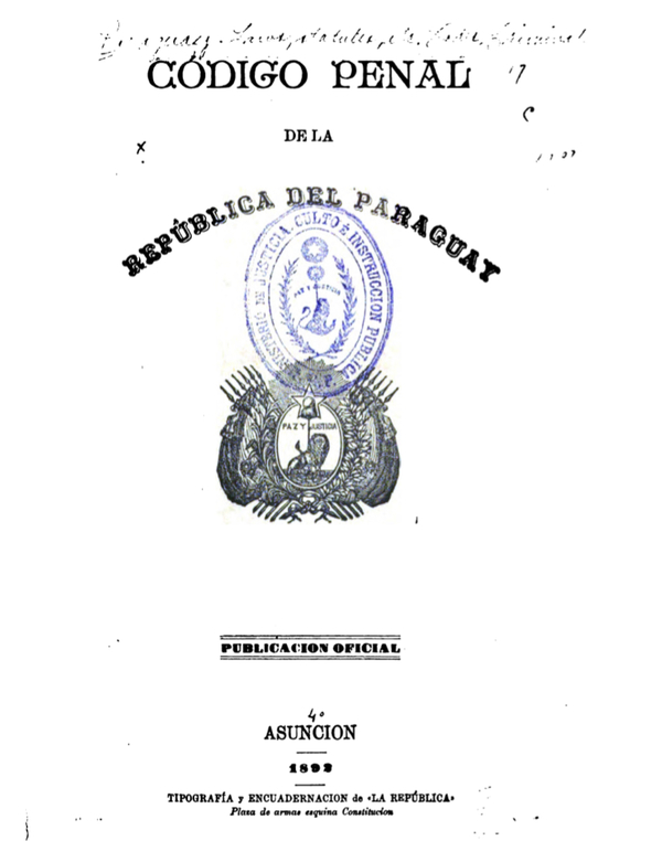 Código penal "akurepado" 1880-1892 - El Trueno