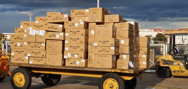 Coronavirus: Llega al país carga de 25 toneladas de equipos de protección personal