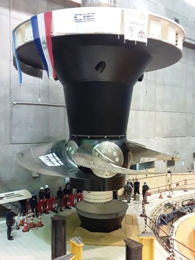 Montan turbina en la Entidad Binacional Yacyretá - Nacionales - ABC Color