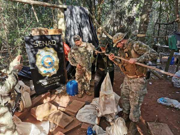 Senad desmantela campamentos de producción narco en Yby Yaú