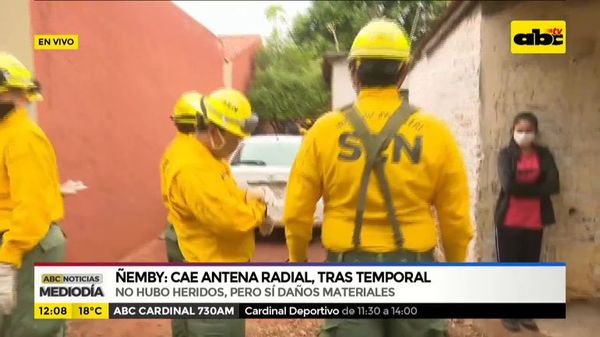 Ñemby: temporal causó caída de antena radial - ABC Noticias - ABC Color