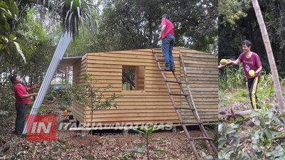 CONSTRUYEN CASA A HOMBRE QUE VIVE AISLADO EN CAPITÁN MIRANDA.