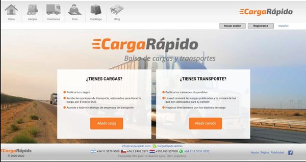 Tecnología que conecta a empresas con el transporte de carga
