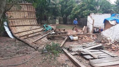Tras temporal, reportan varios daños en construcciones de Guairá - Nacionales - ABC Color