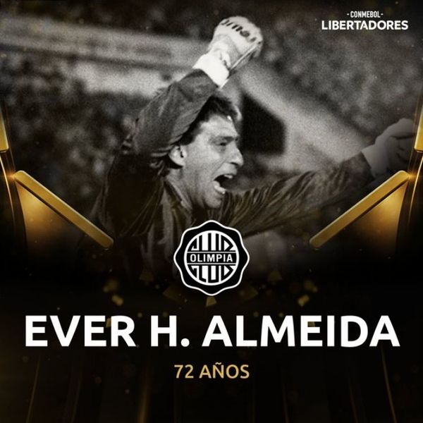 Conmebol celebra los 72 años de Ever H. Almeida, bicampeón de la Libertadores
