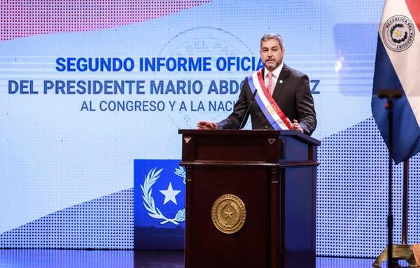 Mario Abdo realizó informe de gestión de manera virtual