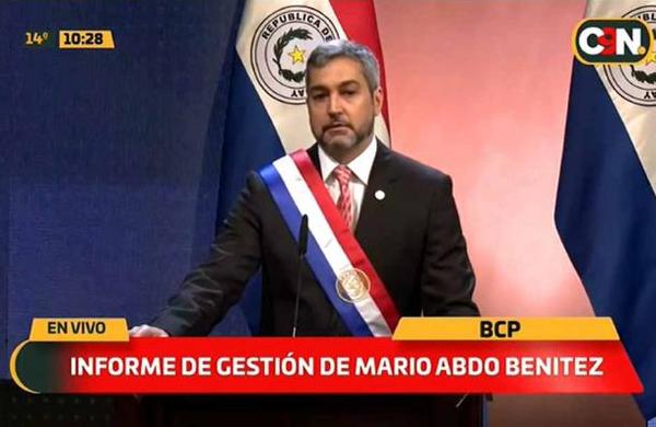 Mario Abdo presenta segundo informe presidencial en forma virtual - C9N
