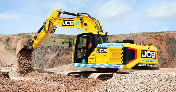 JCB lanza al mercado la primera excavadora de la industria impulsada por hidrógeno