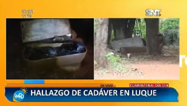 Hallan cadáver dentro de un ataúd en Luque