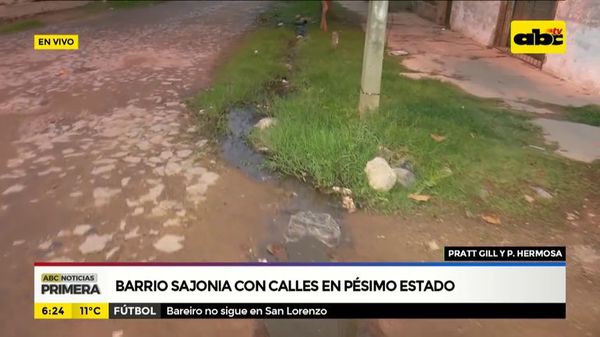 Barrio Sajonia, con calles en pésimo estado - ABC Noticias - ABC Color