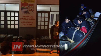 ALTO PARANÁ: NAVALES ATRAPARON A PERSONAS EN CRUCE IRREGULAR HACIA BRASIL